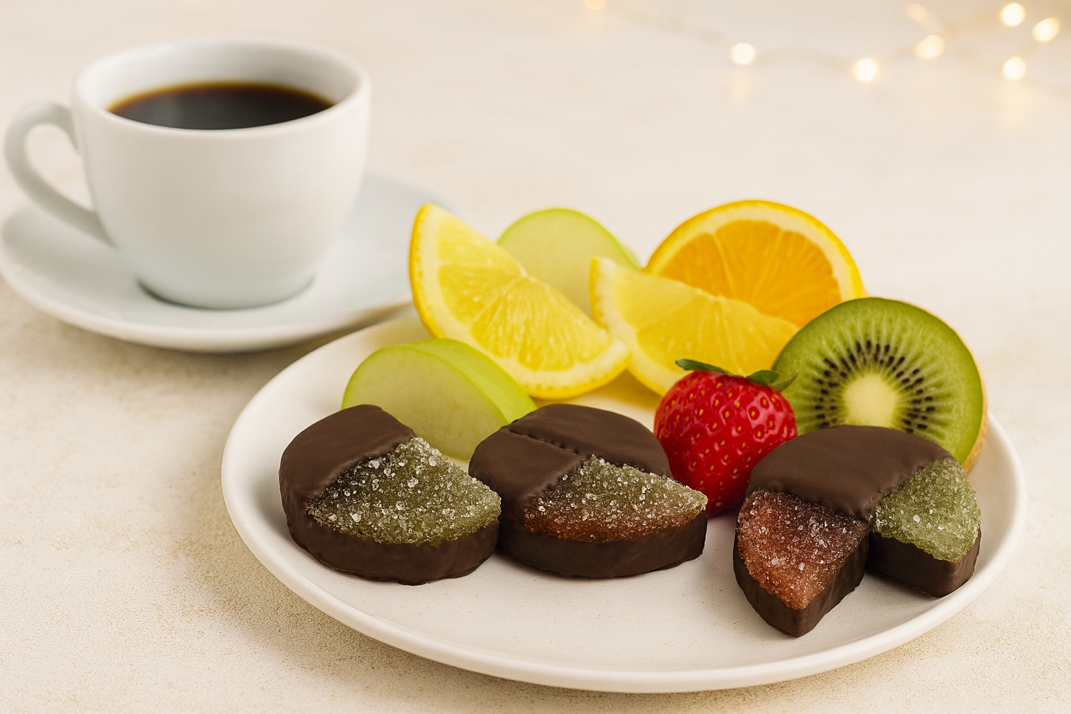 Apie mus 2 Glaistytas vaisiu skonio marmeladas