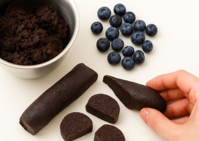 Mėlynių uogų marmeladinės puselės 4 Marmeladiniai saldainiai su melynemis gamyba