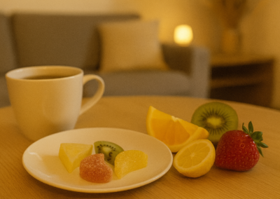 Vaisių sulčių marmeladiniai puselės 5 Marmeladiniai saldainiai vaisiu skonio