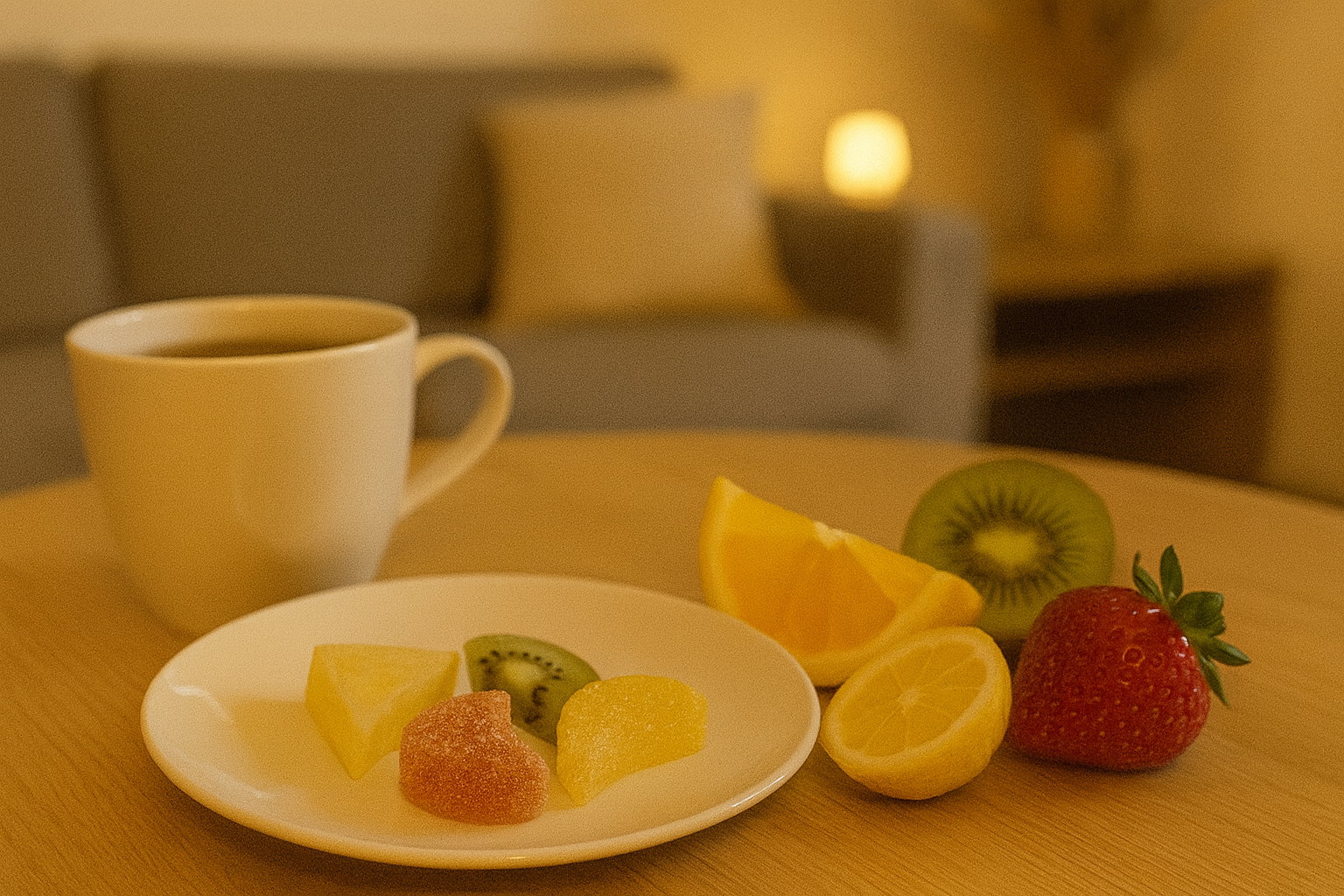 Vaisių sulčių marmeladiniai puselės 1 Marmeladiniai saldainiai vaisiu skonio