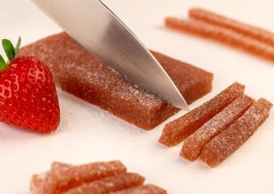 Marmeladiniai siaudeliai su braskemis gamybos