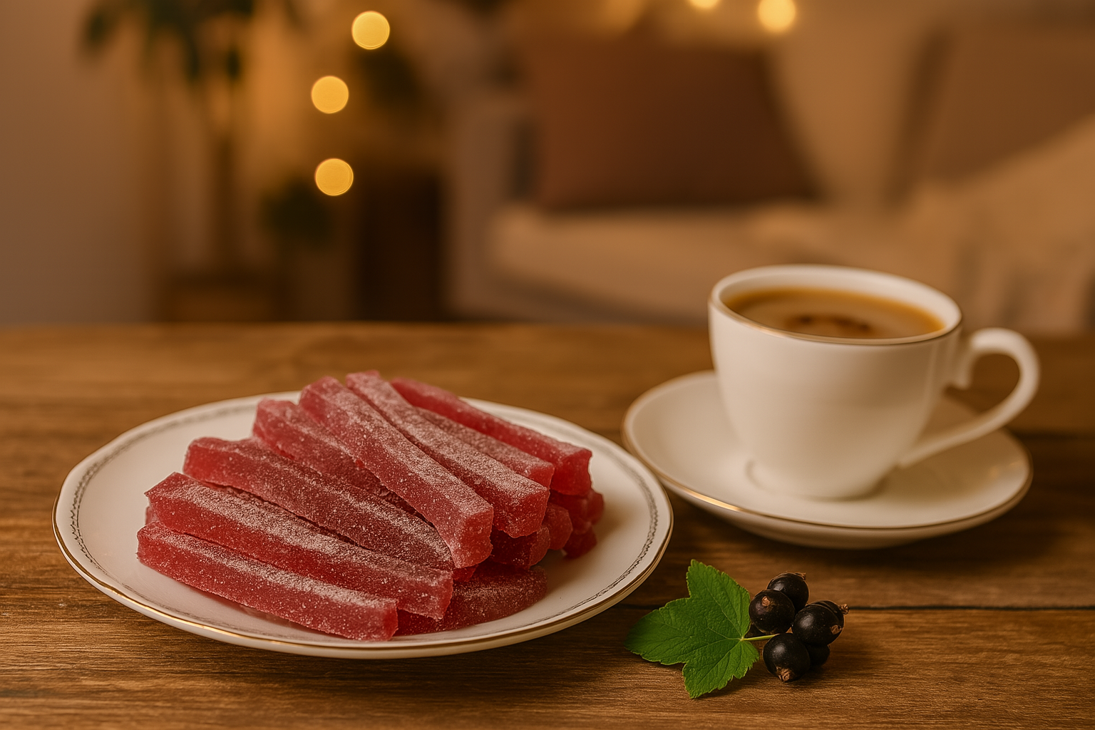 Marmeladiniai šiaudeliai su juodaisiais serbentais 1 Marmeladiniai siaudeliai su juodaisiais serbentais