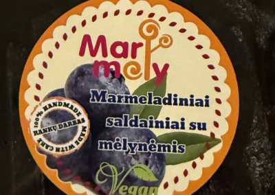 Marmeladiniai siaudeliai su melynemis dezute