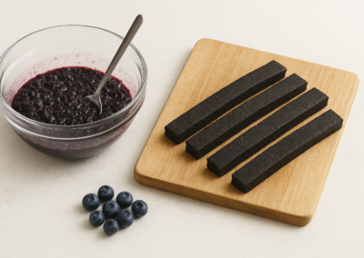 Marmeladiniai siaudeliai su melynemis gamyba