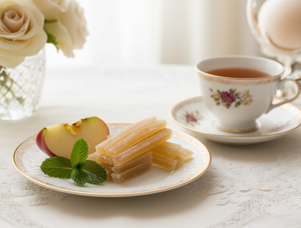 Marmeladiniai šiaudeliai su obuolių sultimis ir mėtomis 1 Marmeladiniai siaudeliai su obuoliu sultymis su metomis