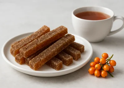 Marmeladiniai šiaudeliai su šaltalankių uogomis 4 Marmeladiniai siaudeliai su saltalankiu uogomis