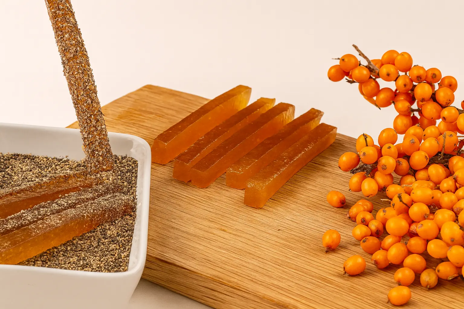 Conditor 3 Marmeladiniai siaudeliai su saltalankiu uogomis gamyba