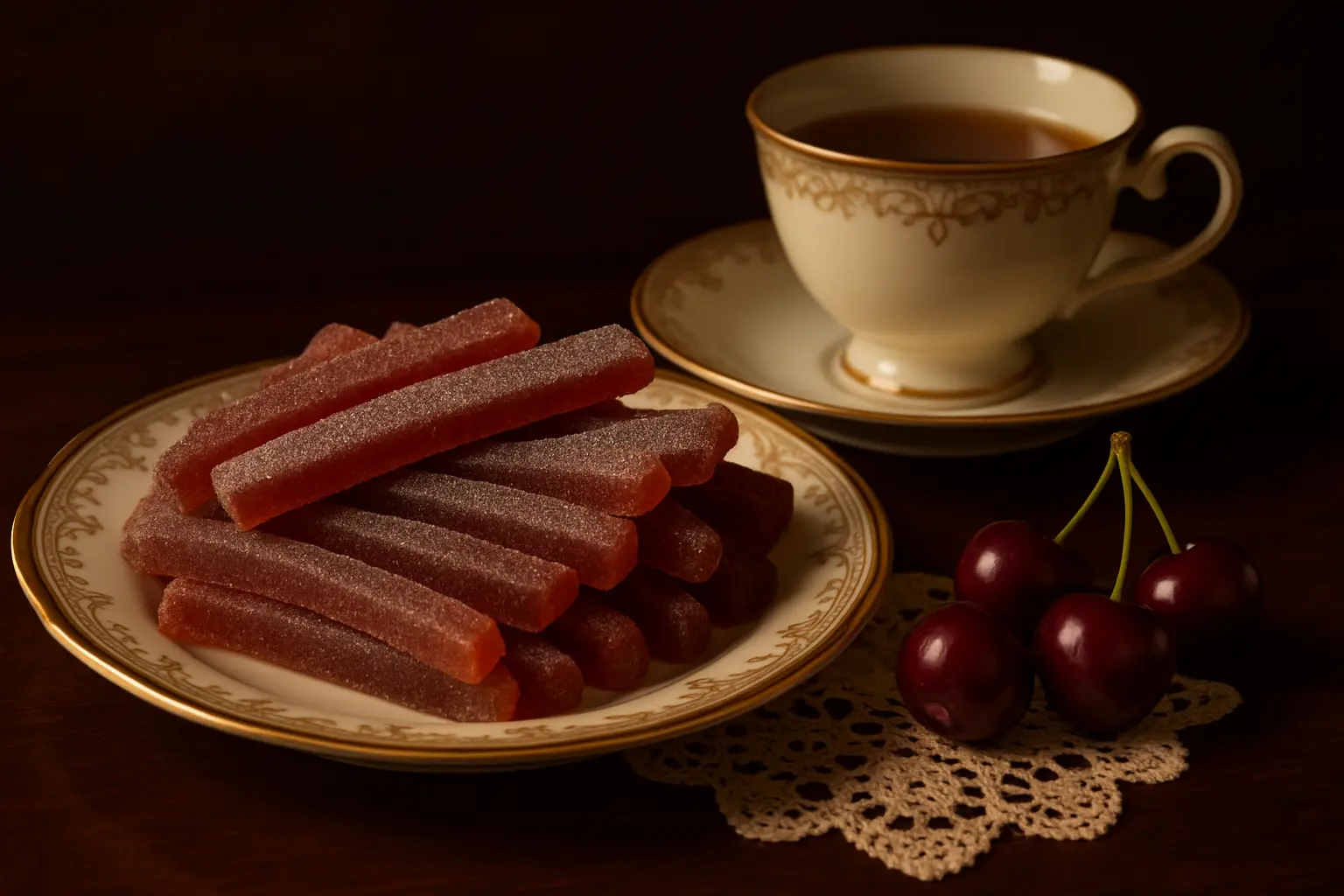 Marmeladiniai siaudeliai su vysniomis