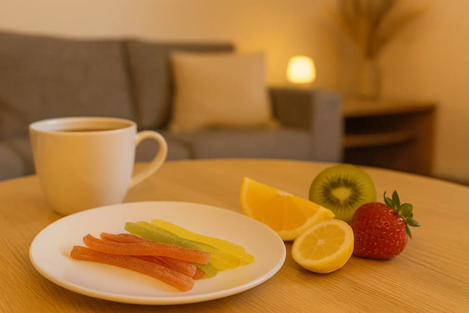 Vaisių sulčių marmeladiniai šiaudeliai 1 Marmeladiniai siaudeliai vaisiu skonio