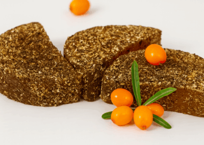 Saldainiai su saltalankiu uogomis