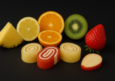 Vaisių sulčių marmeladiniai suktinukai 5 Suktinukai vaisiu