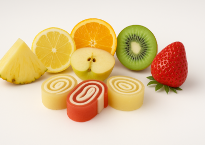 Vaisių sulčių marmeladiniai suktinukai 3 Suktinukai vaisiu skonio